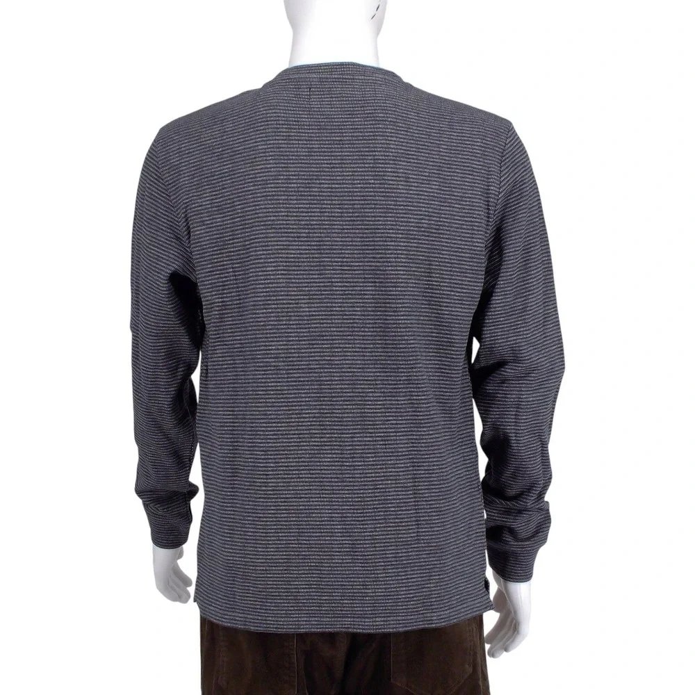 The Men's‎ Store Bloomingdale's Micro Stripe Long-Sleeve Tee Crew Neck Gray XXL
